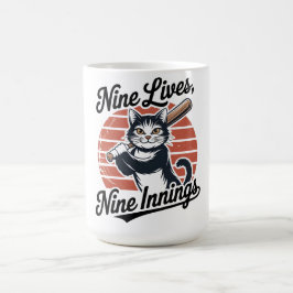 Nine Lives Nine Innings Baseball Cat Kaffeetasse
