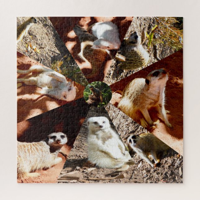 Nine Meerkat Dreiecke, Jigsaw Puzzle (Vertikal)