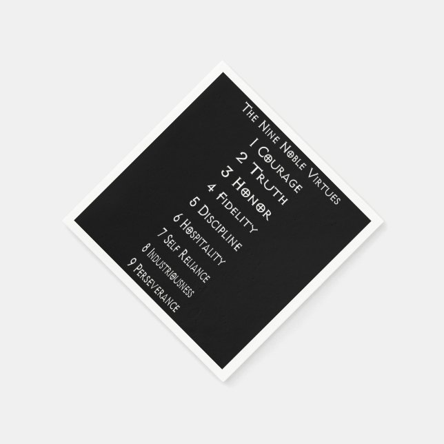 Nine Noble Virtues Napkins Serviette (Ecke)