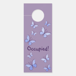 Nine Purple Blue Butterflies Lavender Gray Türanhänger