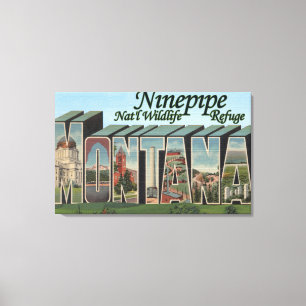 Ninepipe nationales Schutzgebiet, Montana Leinwanddruck