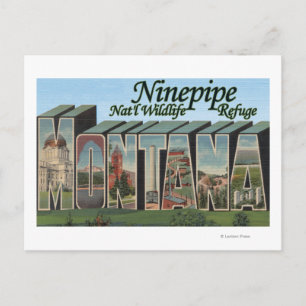 Ninepipe Nat'l Wildlife Refugium, Montana Postkarte