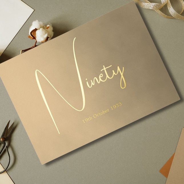 Ninetieth 90th Homme Anniversaire Invitation (Créateur téléchargé)