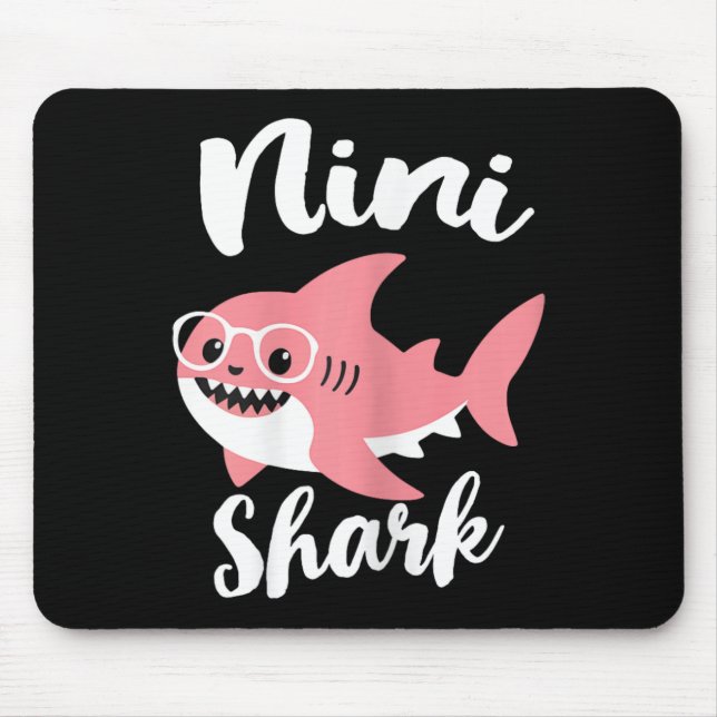 Nini Shark Mother's Day Oma Funny Mousepad (Vorne)