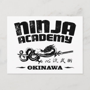 Ninja Academy Okinawa tötet Bill Postkarte