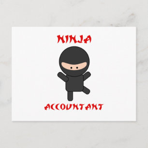 Ninja Accountant Postkarte
