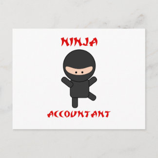 Ninja Accountant Postkarte