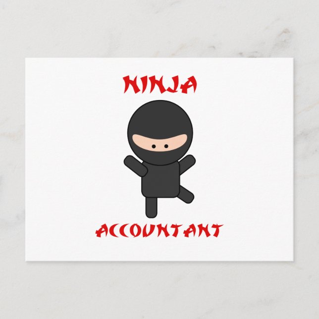 Ninja Accountant Postkarte (Vorderseite)