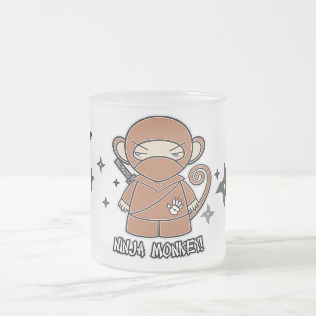 Ninja Affe! Mit Shurikens Tasse (Mittel)