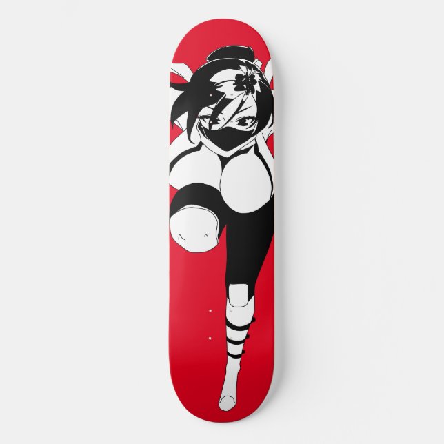 Ninja Anime Girl Skateboard Deck (Recto)