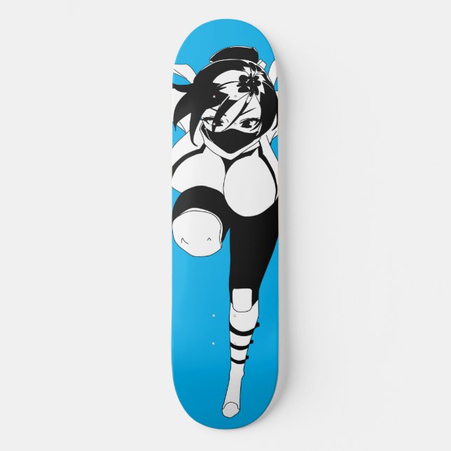 Ninja Anime Girl Skateboard Deck (Recto)