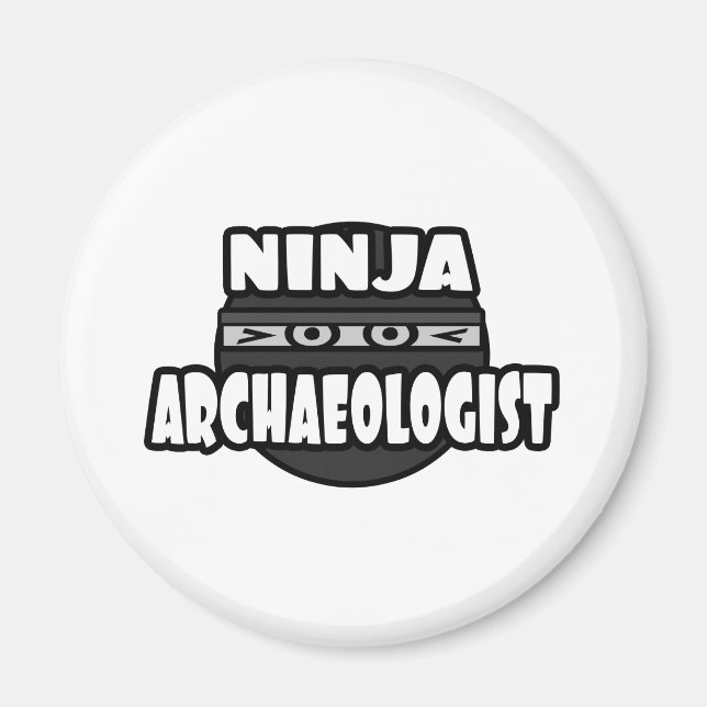 Ninja Archäologin Magnet (Vorne)