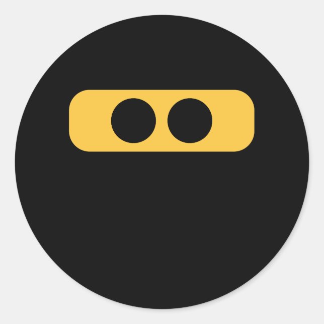 Ninja Augen Runder Aufkleber (Vorderseite)