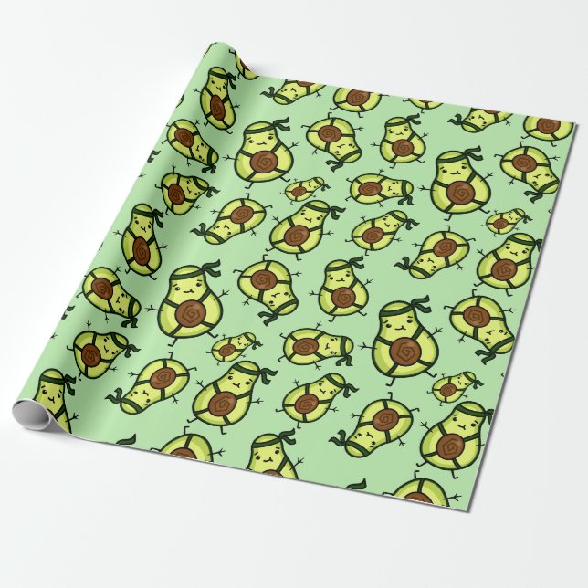 Ninja Avocado Geschenkpapier (Ungerollt)