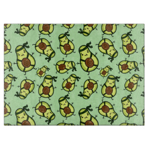 Ninja Avocado Pattern Schneidebrett