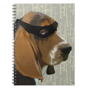 Ninja Basset Hound Dog Notizblock