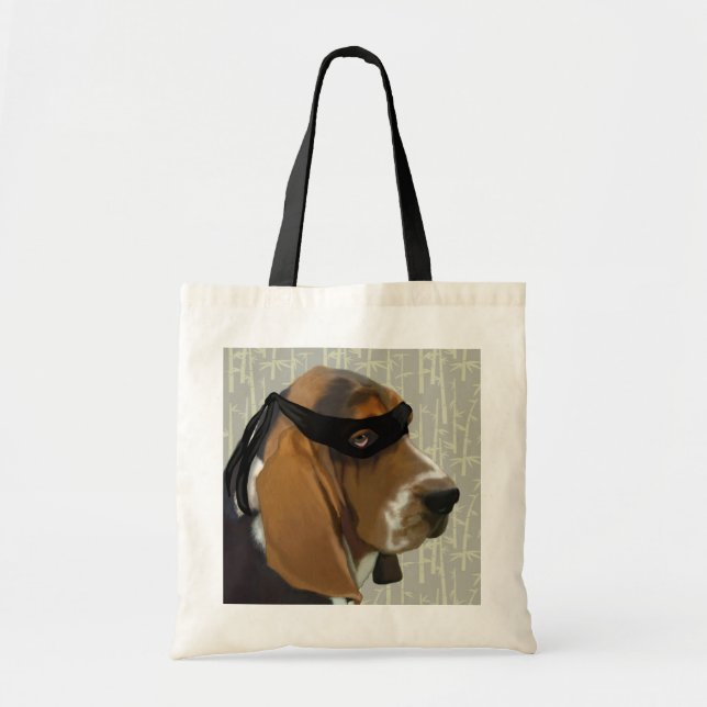 Ninja Basset Hound Dog Tragetasche (Vorne)