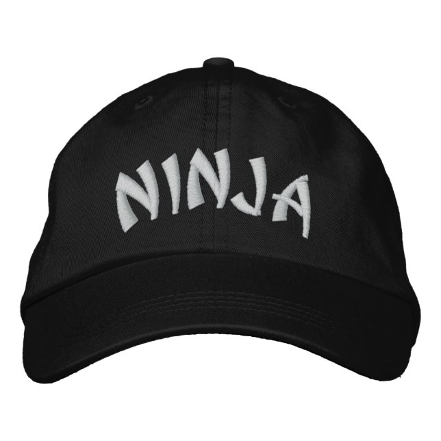 Ninja Bestickte Baseballkappe (Vorderseite)