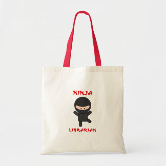 Ninja Bibliothekar (schlicht) Tragetasche