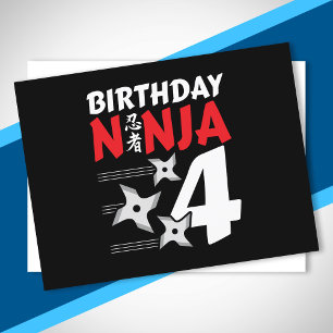 Ninja Birthday Party - Birthday Ninja 4 Postkarte