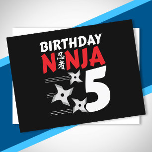 Ninja Birthday Party - Birthday Ninja 5 Postkarte