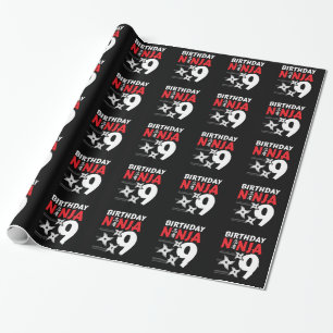 Ninja Birthday Party - Birthday Ninja 9 Geschenkpapier