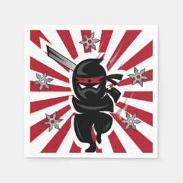 Ninja Birthday Party Dessert Napkins Serviette