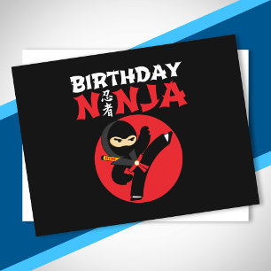 Ninja Birthday Party Theme - Birthday Ninja Design Postkarte