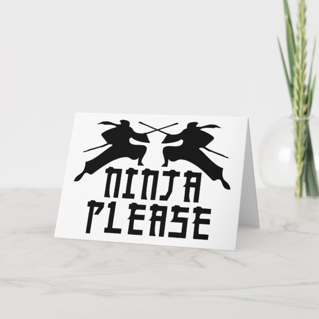 Ninja bitte! karte (Vorderseite)