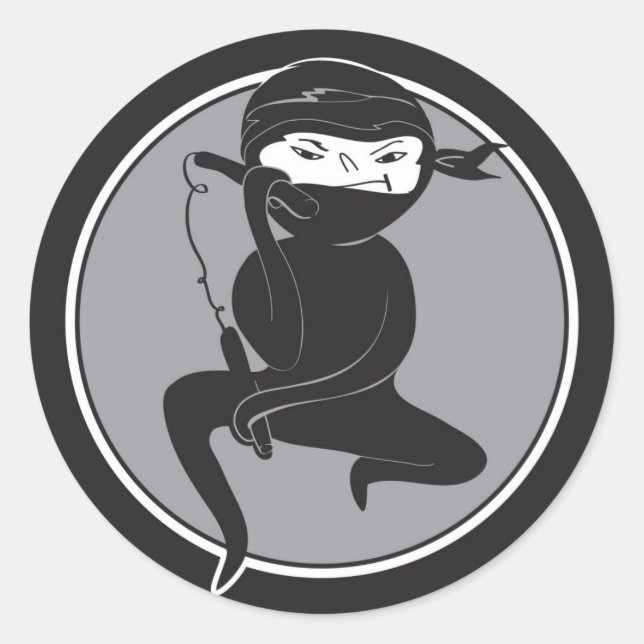 NInja Black Belt Stickers (Vorderseite)