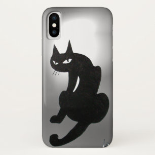 NINJA BLACK CAT Grau weiß Case-Mate iPhone Hülle