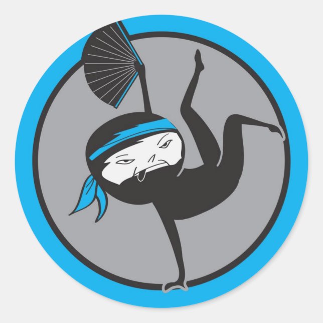 NInja Blue Belt Stickers (Vorderseite)