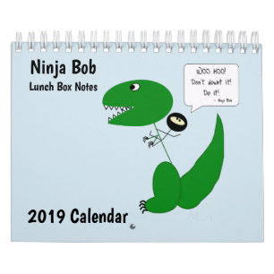Ninja Bob-Mittagessen-Kasten-Anmerkung 12 Kalender