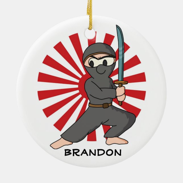 Ninja Boy Design Ornament (Hinten)