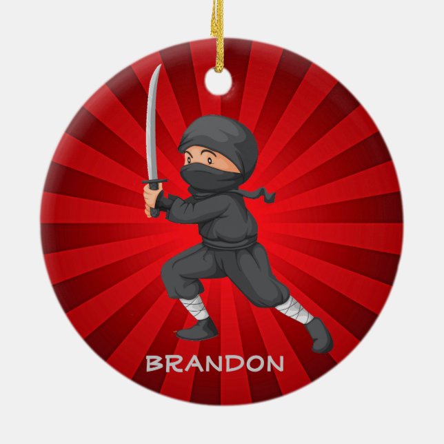 Ninja Boy Design Ornement (Dos)