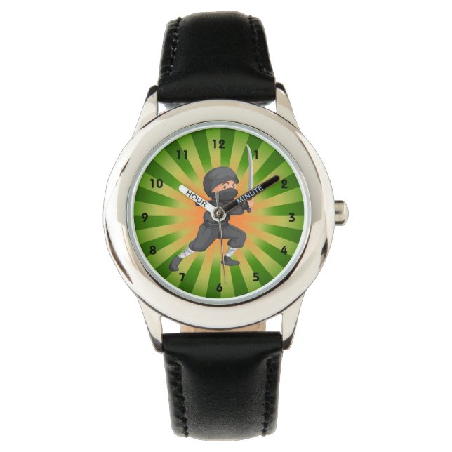 Ninja Boy Design Watch Armbanduhr (Vorderseite)