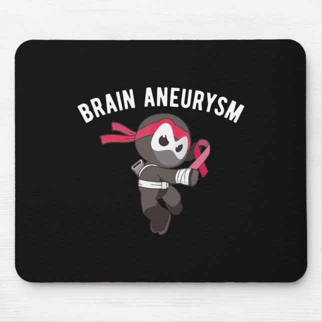 Ninja Brain Aneurysm Awareness Martial Arts Ninjut Mousepad (Vorne)