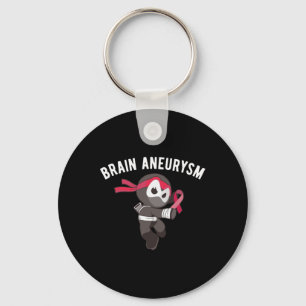 Ninja Brain Aneurysm Awareness Martial Arts Ninjut Schlüsselanhänger