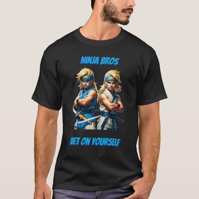 Ninja Bros Setze auf dich selbst Basic  T-Shirt (Vorderseite)