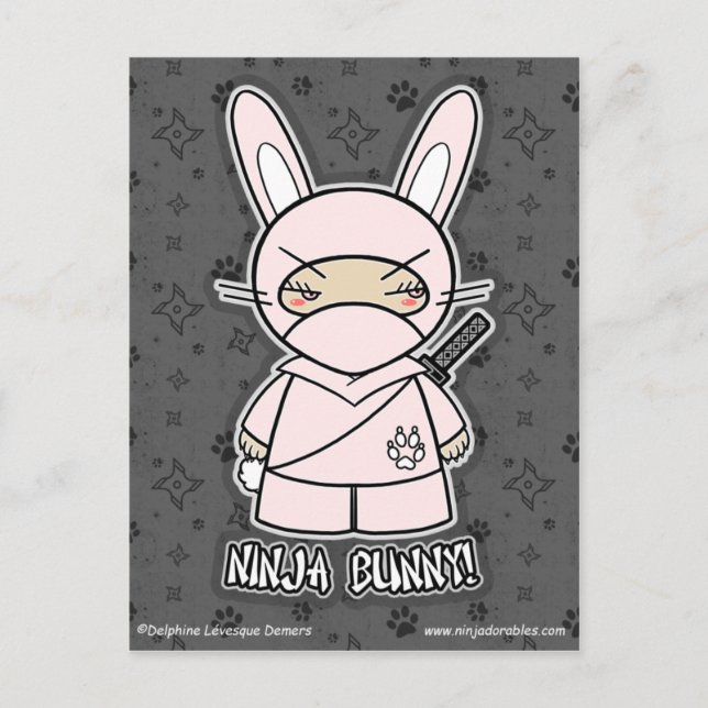 Ninja Bunny ! Carte postale (Devant)