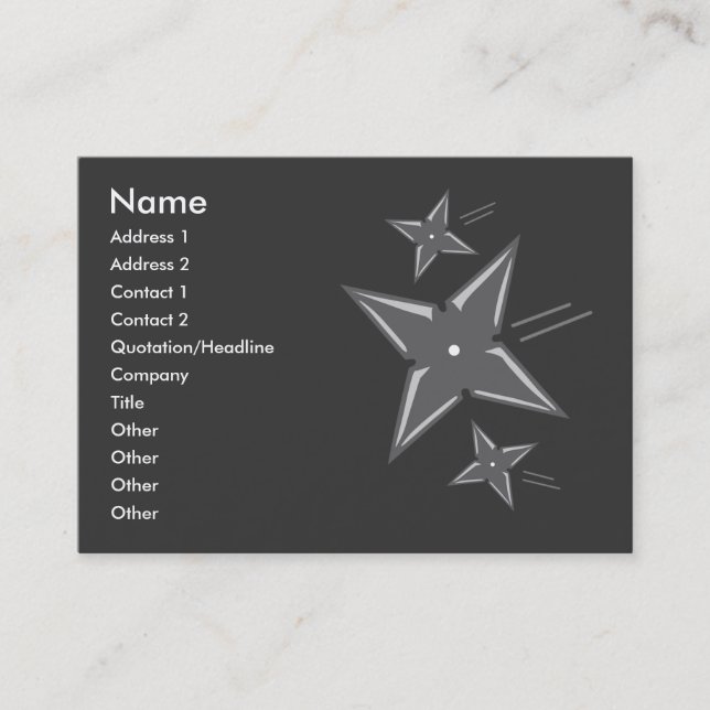Ninja Business Cards Visitenkarte (Vorderseite)