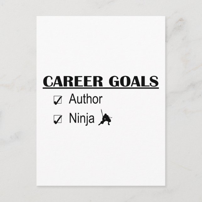 Ninja Career Goals - Autor Postkarte (Vorderseite)