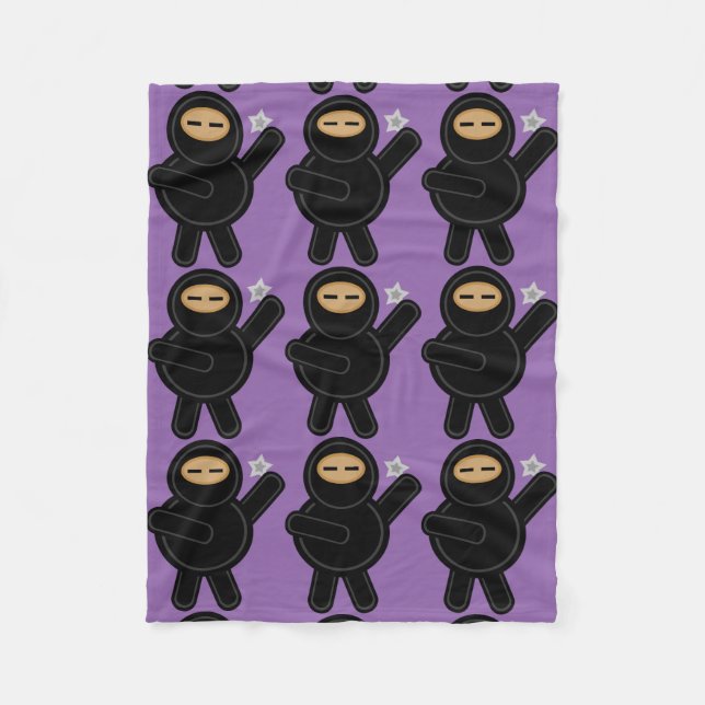 Ninja Cartoon-Fleece-Decke Fleecedecke (Vorderseite)