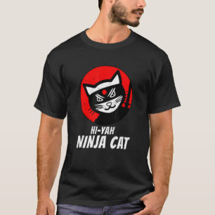 Ninja Cat gestörtes T-Shirt für Katze Meow Katana