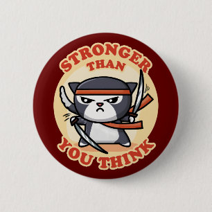 Ninja Cat   Größer als Sie denken Button