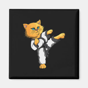 Ninja Cat Karate Martial Arts Taekwondo Cat Eigent Magnet