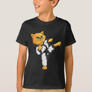 Ninja Cat Karate Martial Arts Taekwondo Cat Eigent T-Shirt