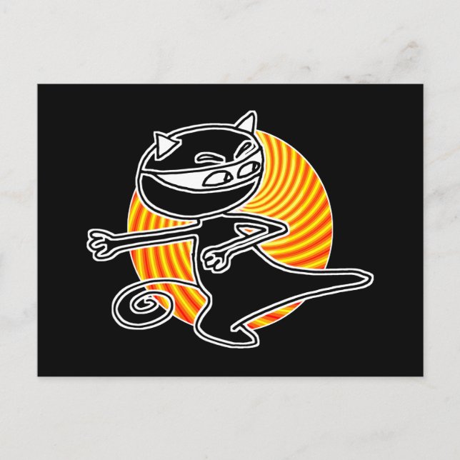 Ninja Cat Postkarte (Vorderseite)