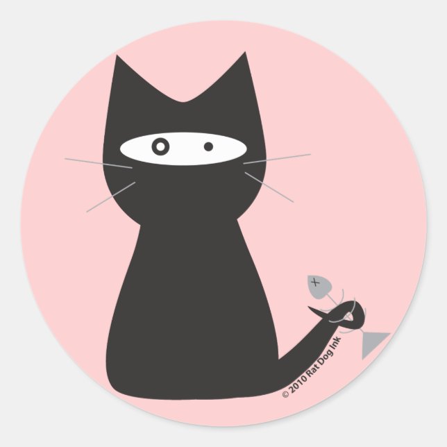 Ninja Cat Stickers (Vorderseite)