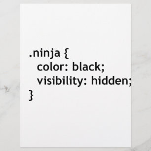 Ninja-Code, Skript Briefbogen